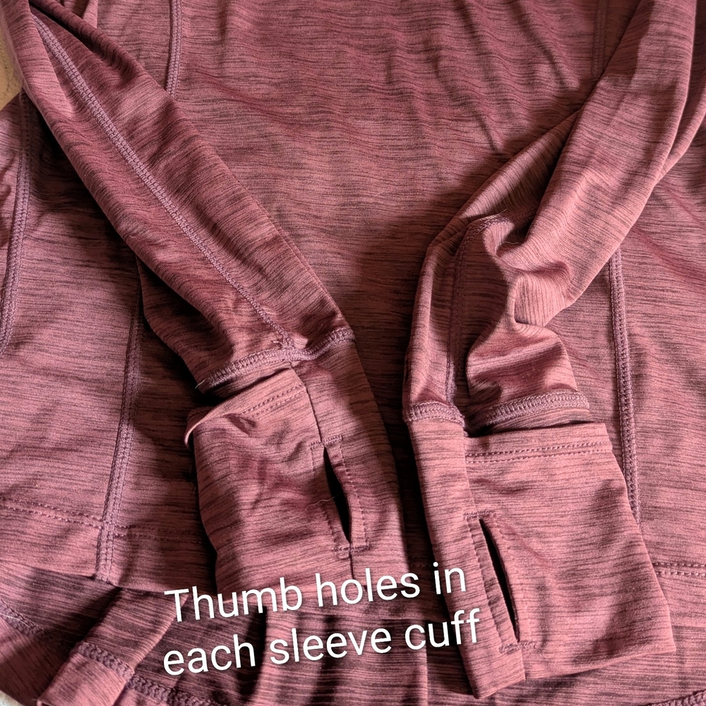 Size Small, Mondetta Mauve Quarter-Zip Long Sleeve Shirt, EUC - Picture 12 of 15